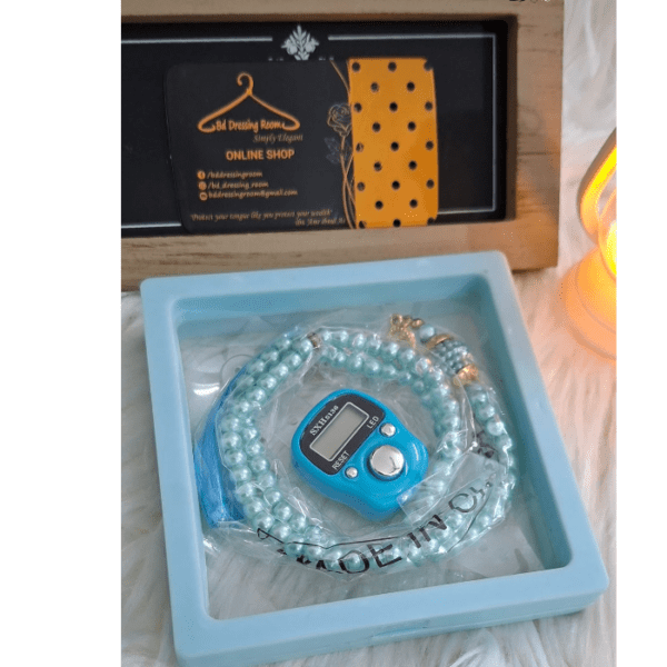Luxury Digital LED Counter With Beads Tasbeeh Set  [ডিজিটাল কাউন্টার এবং দানা তাসবিহ সেট ] Combo Box