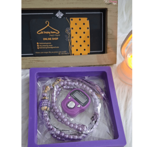 Luxury Digital LED Counter With Beads Tasbeeh Set  [ডিজিটাল কাউন্টার এবং দানা তাসবিহ সেট ] Combo Box